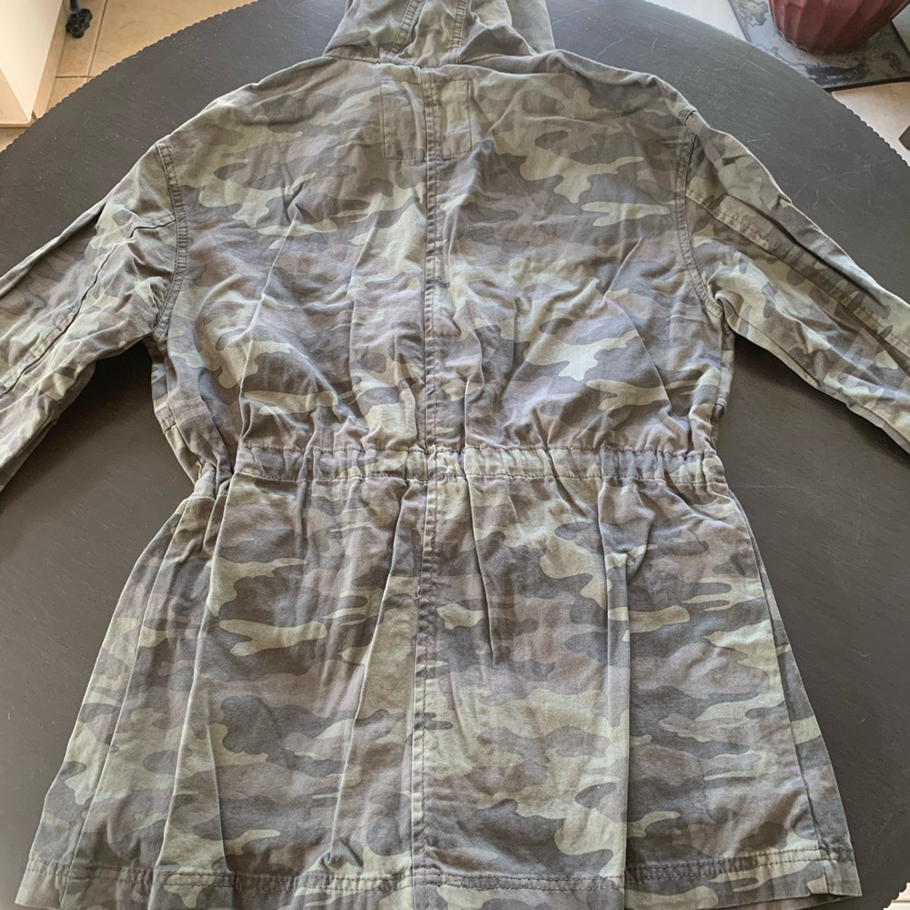 Universal Thread Womens Jacket Hooded Green Camouflage Large 100% Cotton - Picture 13 of 13